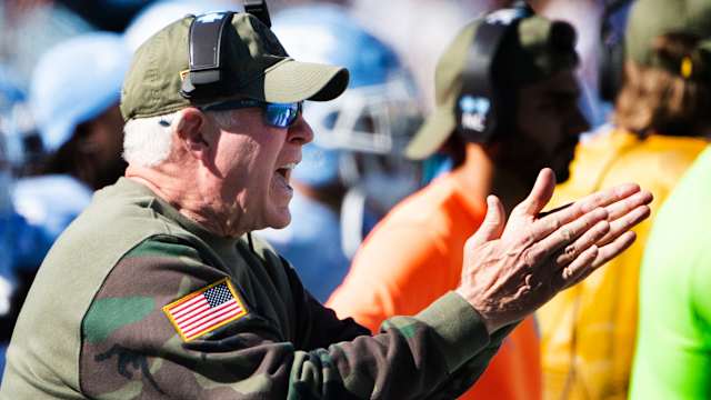 UNC football head coach Mack Brown
